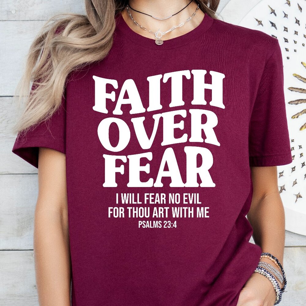 Faith Over Fear Christian Jesus Shirt Unisex Handmade
